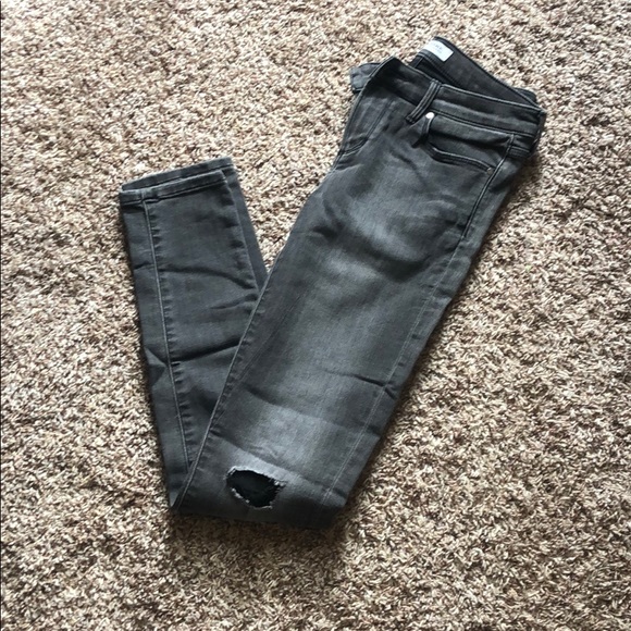 Banana Republic gray distressed denim, skinny fit - Picture 3 of 4